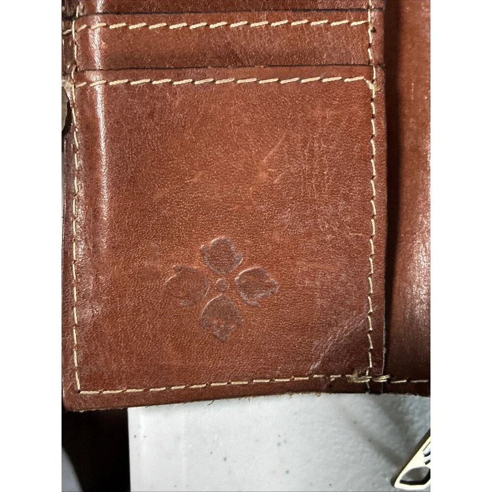 Patricia Nash Tri-fold Wallet Italian Leather Cametti Tropical Gold Floral